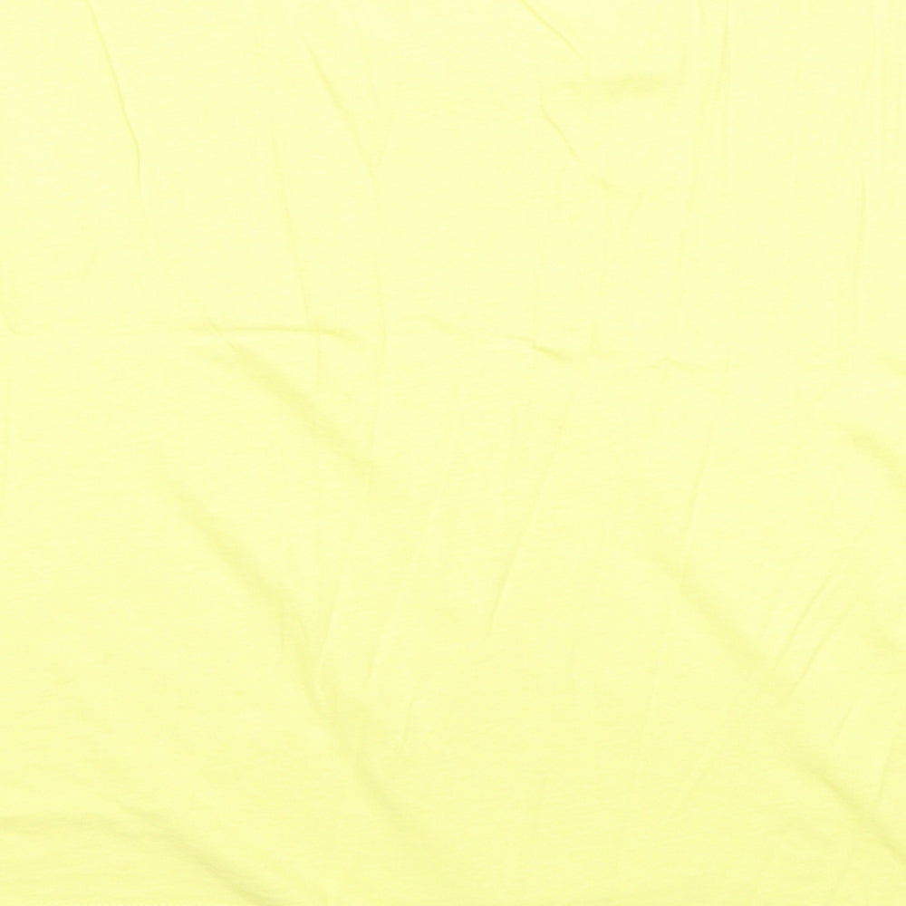 George Womens Yellow Cotton Basic T-Shirt Size 12 Round Neck - Love Me