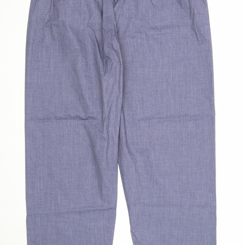 George Womens Blue Polyester Trousers Size M Regular