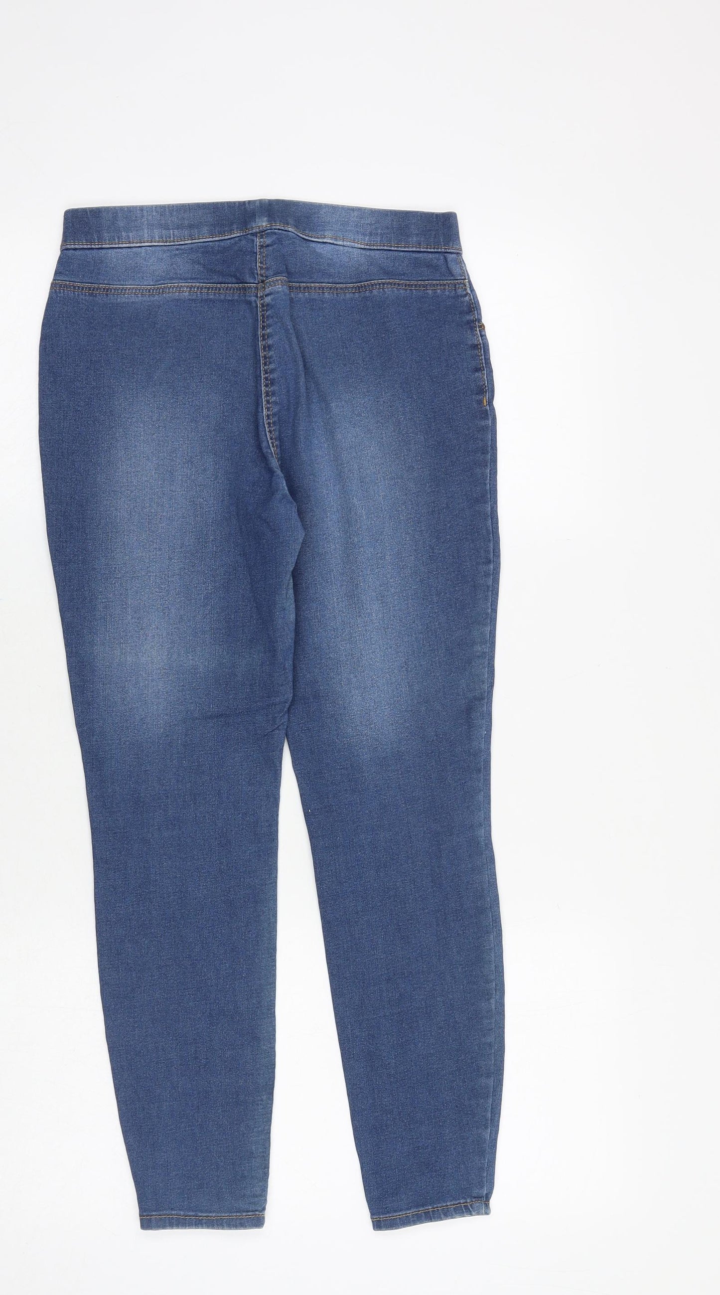 George Girls Blue Cotton Jegging Jeans Size 11-12 Years Regular Pullover