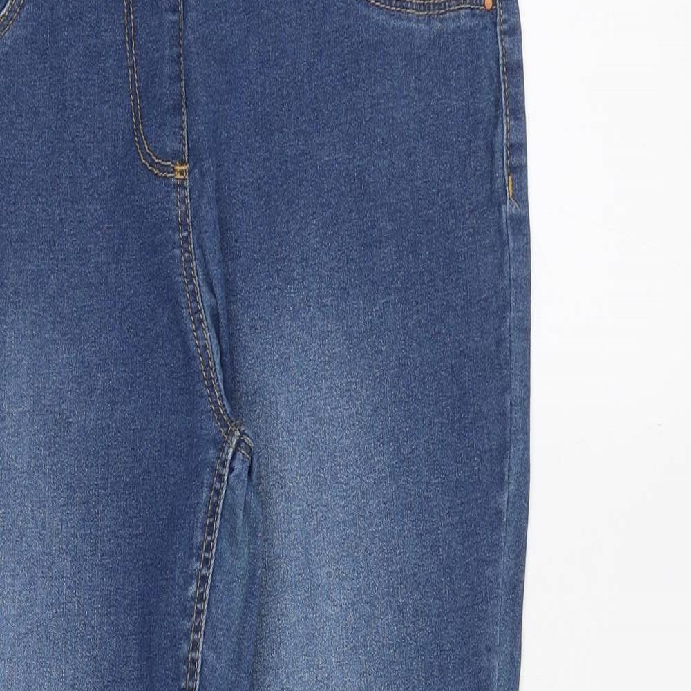 George Girls Blue Cotton Jegging Jeans Size 11-12 Years Regular Pullover
