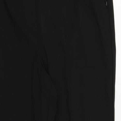 Warehouse Womens Black Polyester Trousers Size 18 Regular - Zipped Pockets