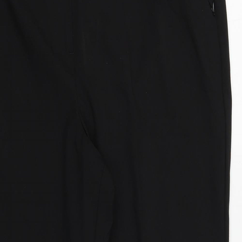 Warehouse Womens Black Polyester Trousers Size 18 Regular - Zipped Pockets