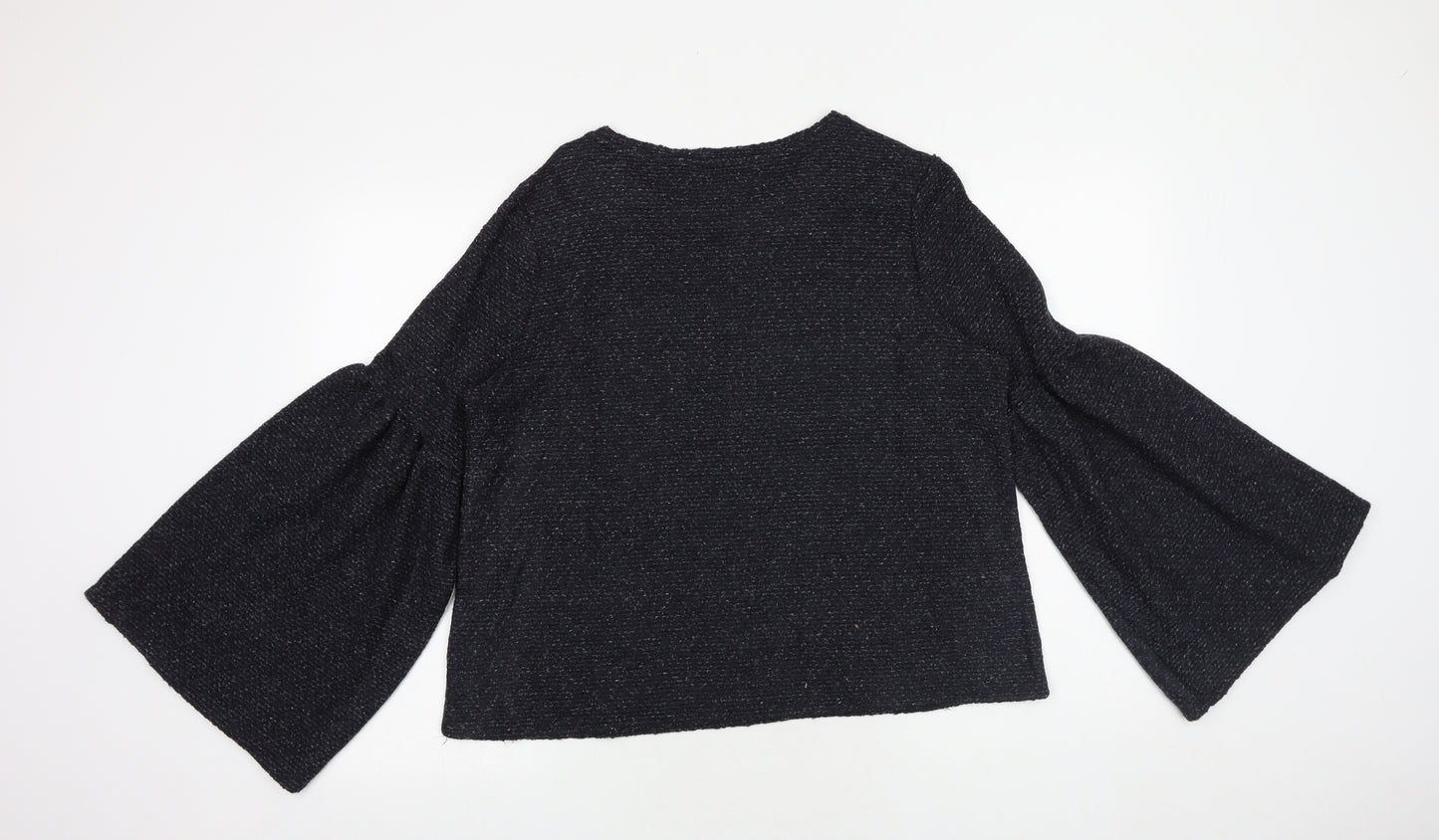 Marks and Spencer Womens Blue Round Neck Polyester Pullover Jumper Size 14
