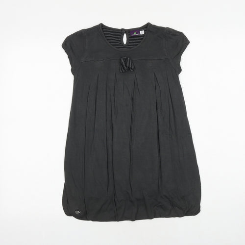 Sergent Major Girls Grey Polyester A-Line Size 7 Years Round Neck Button