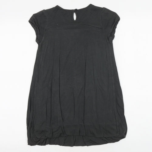 Sergent Major Girls Grey Polyester A-Line Size 7 Years Round Neck Button