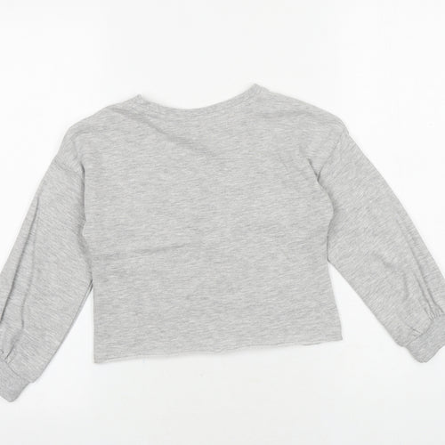 Matalan Girls Grey Viscose Pullover Sweatshirt Size 6 Years Pullover - Bonjour