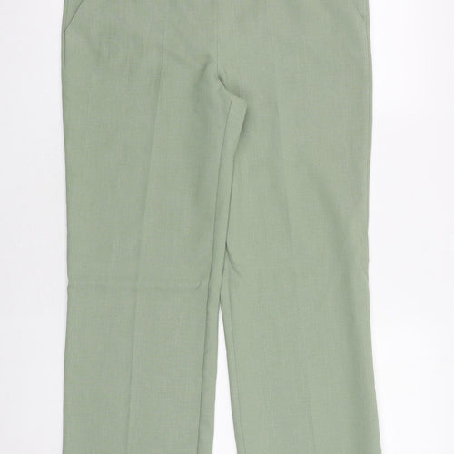 Classics Womens Green Polyester Trousers Size 10 Regular
