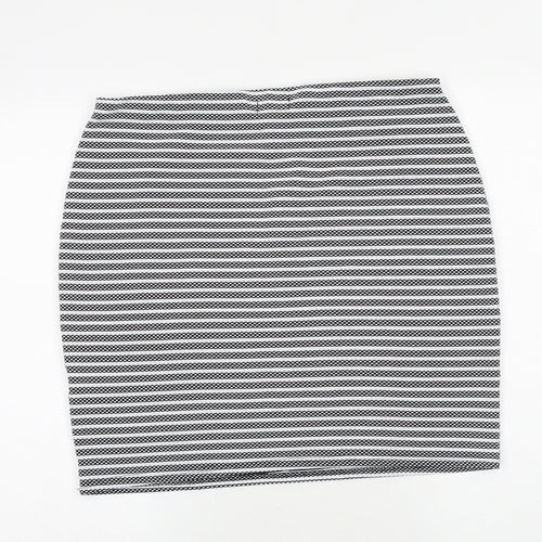 Originals Womens Black Striped Polyester Bandage Skirt Size M