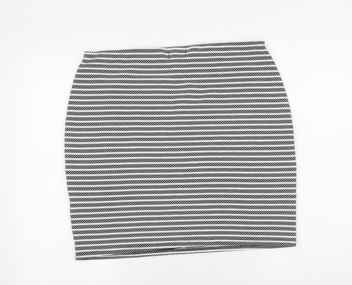 Originals Womens Black Striped Polyester Bandage Skirt Size M