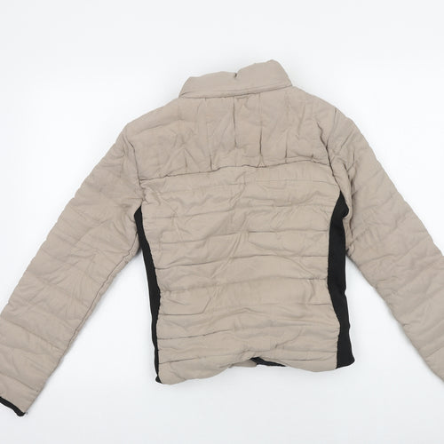 Preworn Womens Beige Puffer Jacket Jacket Size S Zip