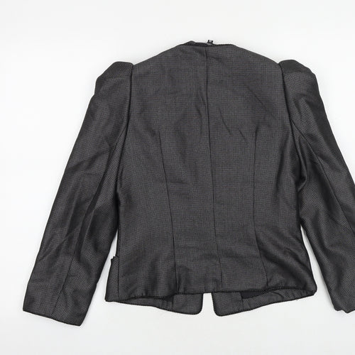 atentif Womens Grey Polyester Jacket Blazer Size 10 - Shoulder Detail