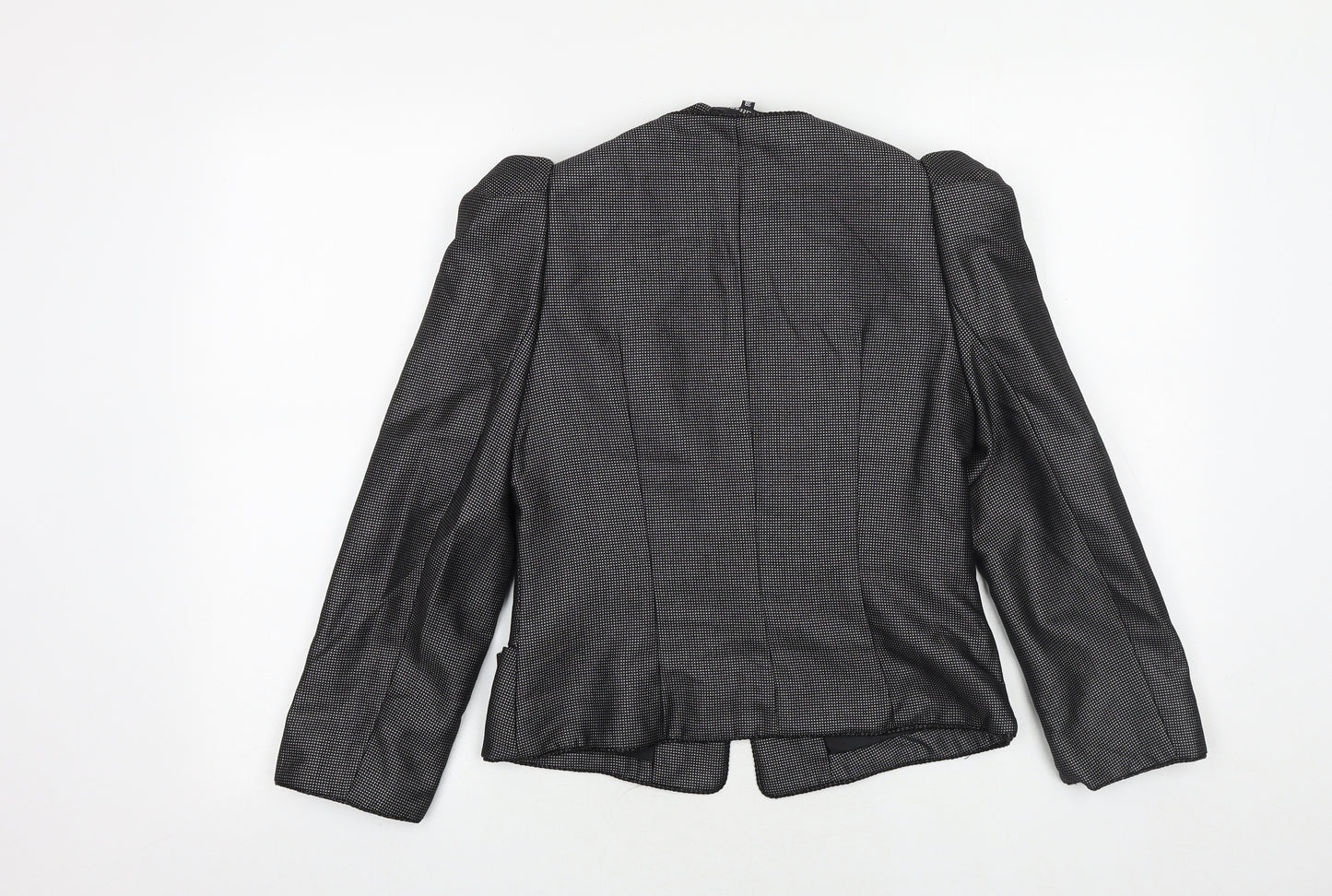 atentif Womens Grey Polyester Jacket Blazer Size 10 - Shoulder Detail
