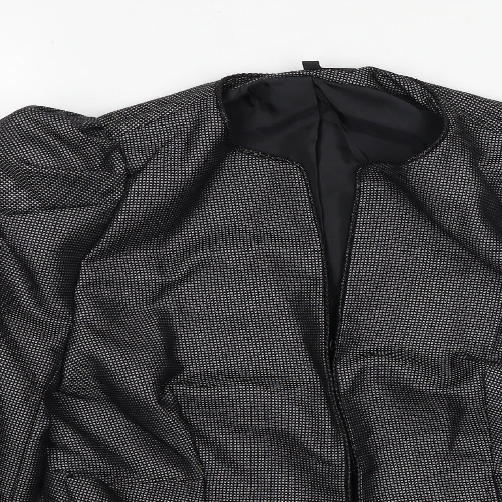 atentif Womens Grey Polyester Jacket Blazer Size 10 - Shoulder Detail