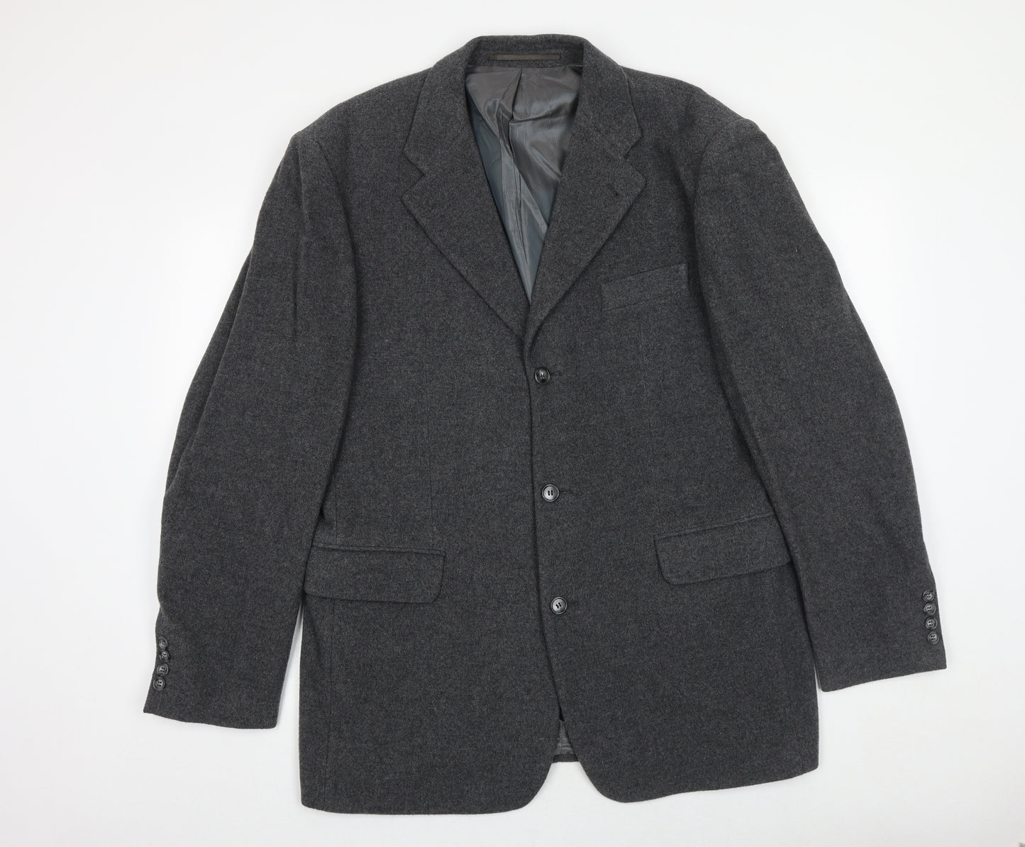 John Harris Mens Grey Wool Jacket Blazer Size 40 Regular