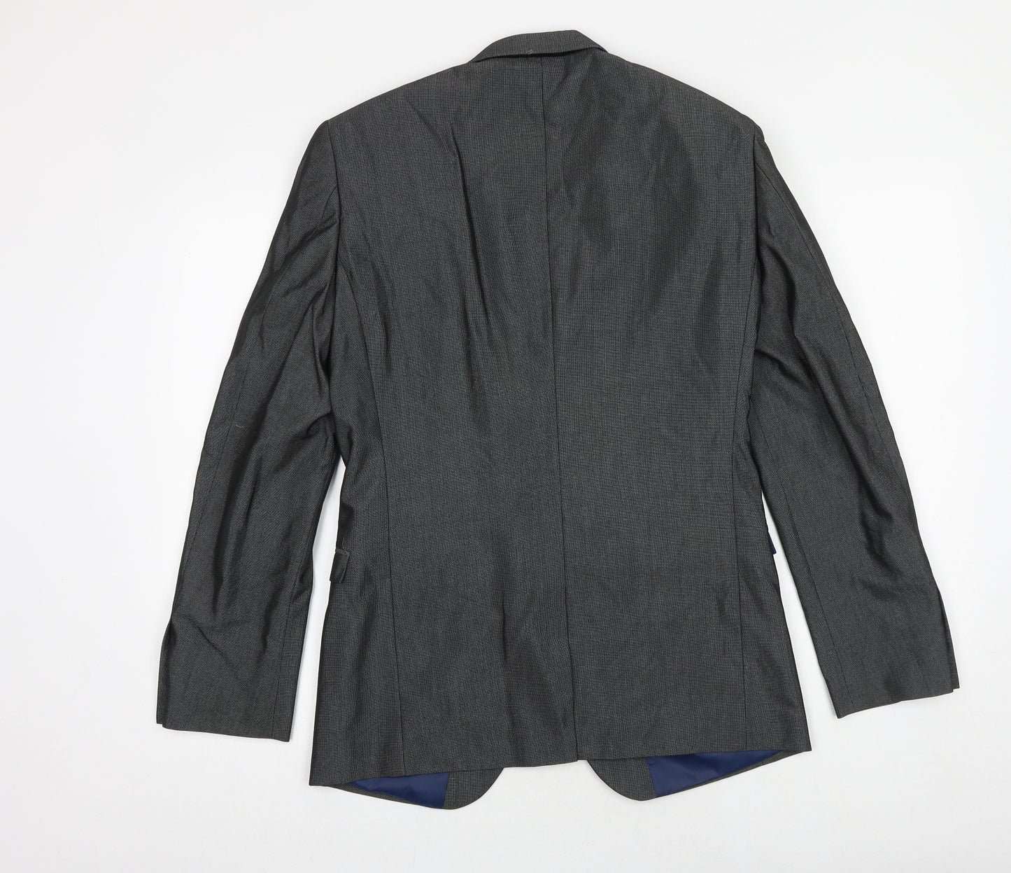 NEXT Mens Grey Polyester Jacket Suit Jacket Size 36 Regular