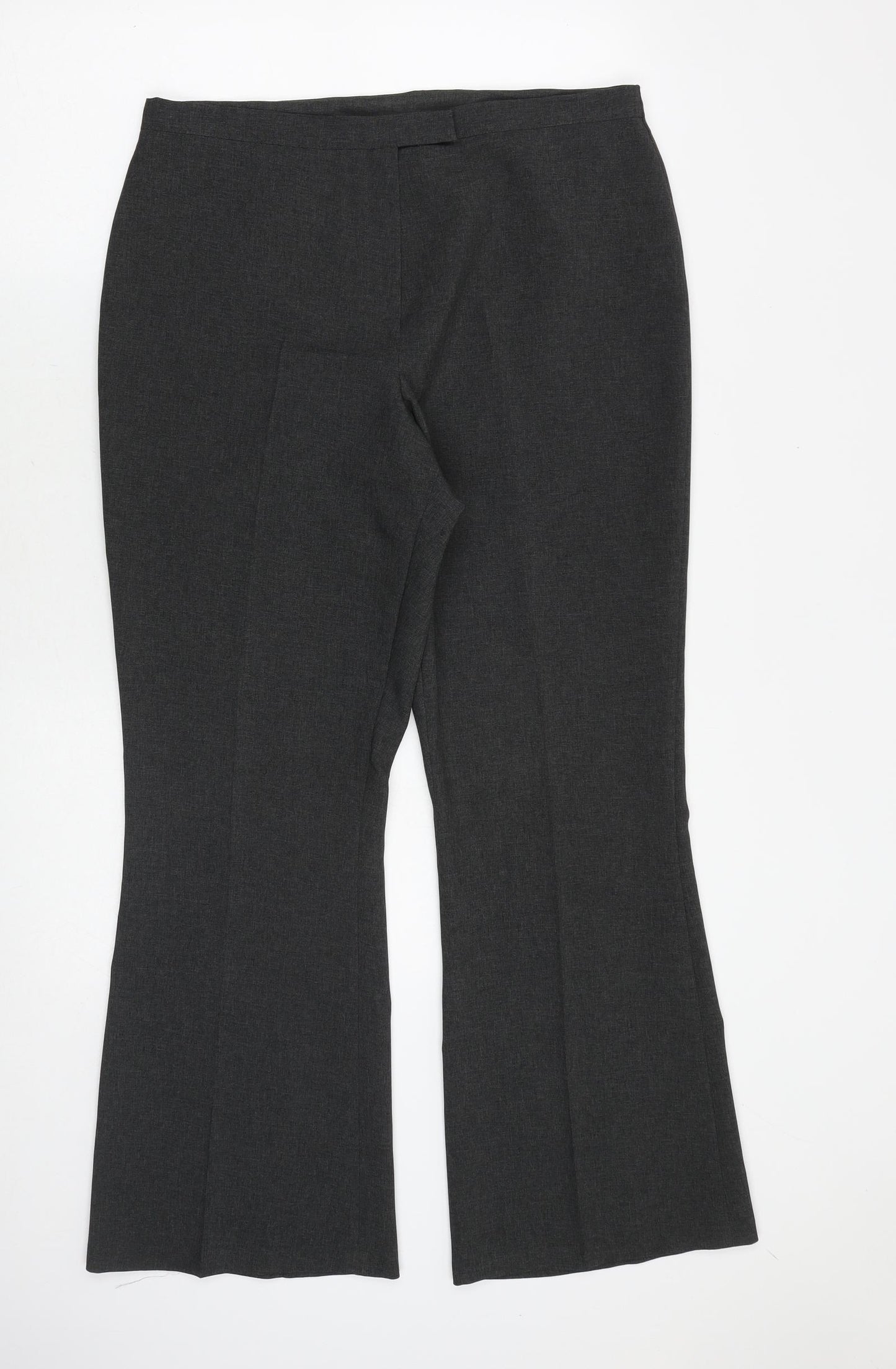 Dorothy Perkins Womens Grey Polyester Trousers Size 14 Regular Zip