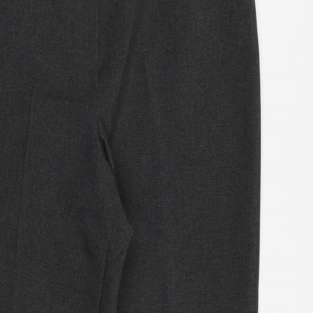 Dorothy Perkins Womens Grey Polyester Trousers Size 14 Regular Zip