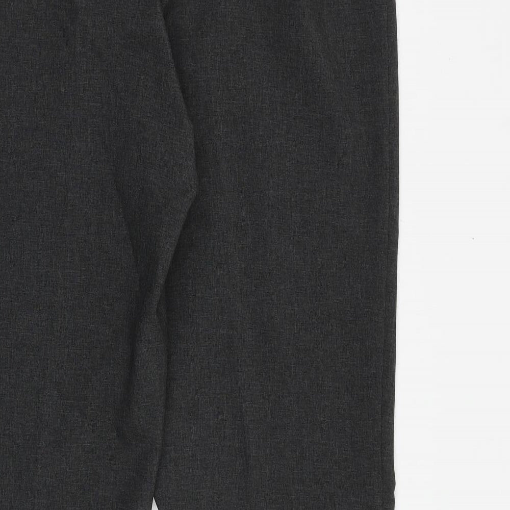Dorothy Perkins Womens Grey Polyester Trousers Size 14 Regular Zip