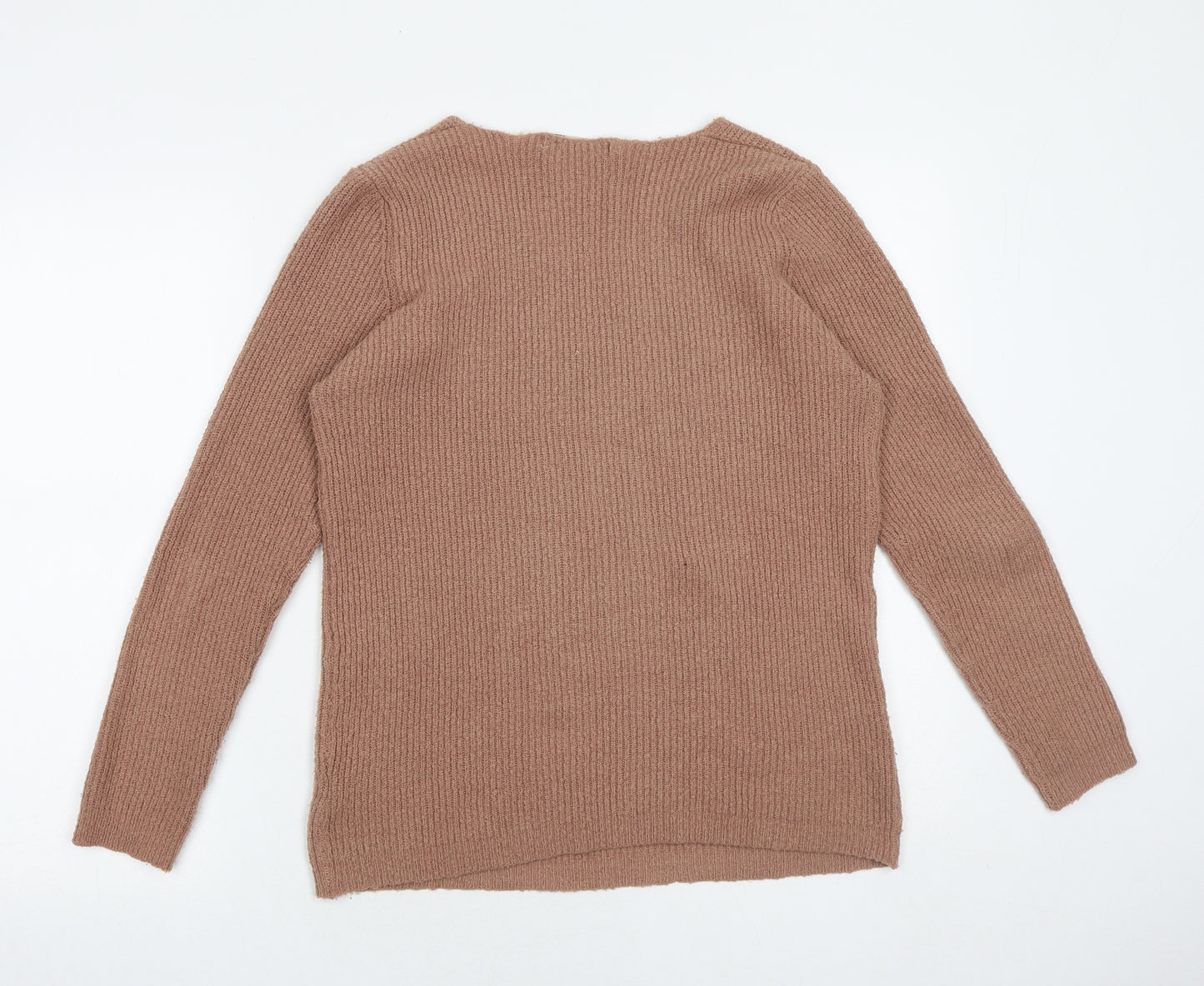 Sfera Womens Pink V-Neck Polyester Pullover Jumper Size L