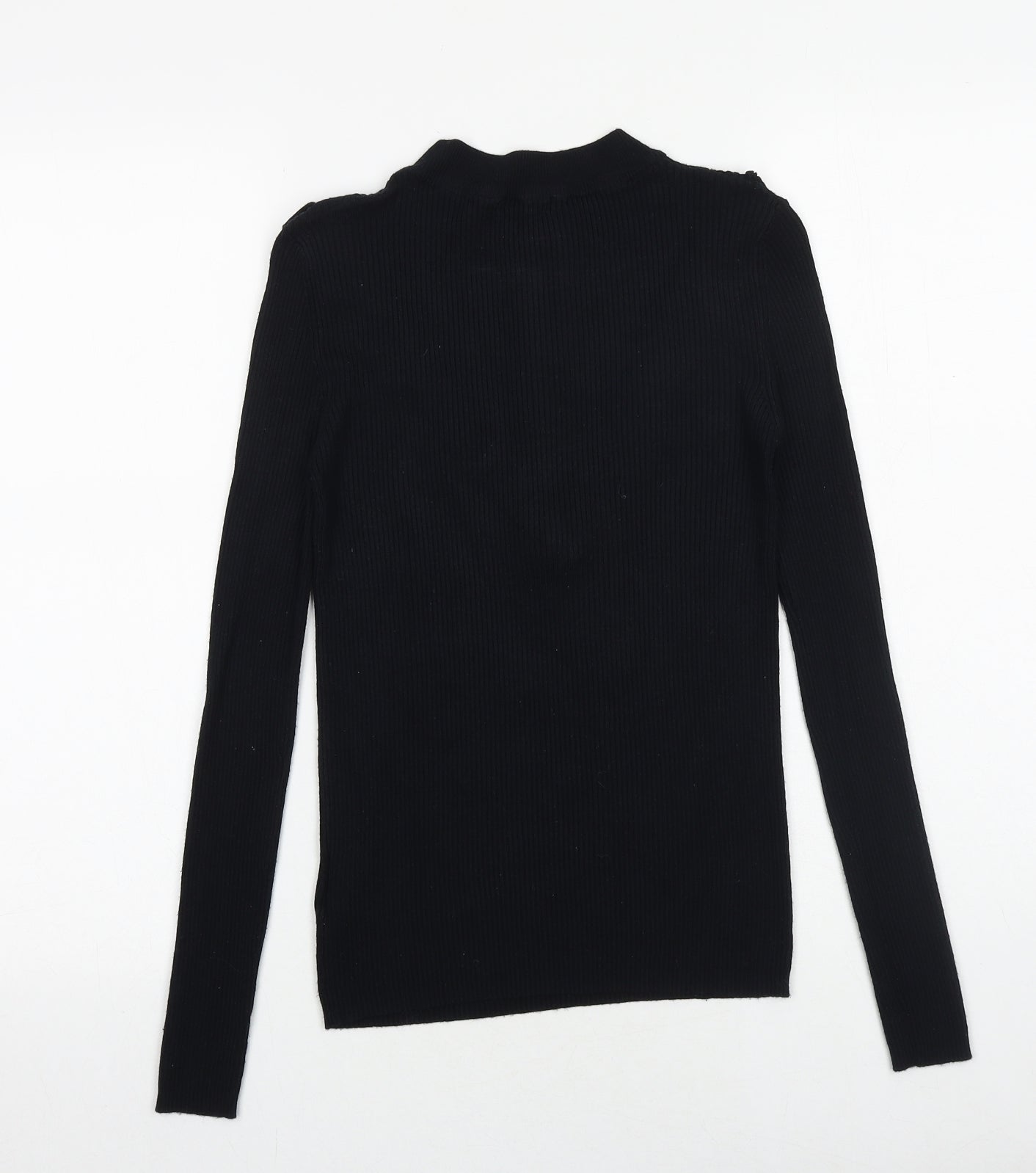 Brave Soul Womens Blue Round Neck Viscose Pullover Jumper Size 10