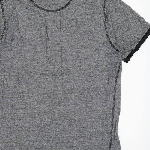 Matalan Mens Black Cotton T-Shirt Size M Round Neck