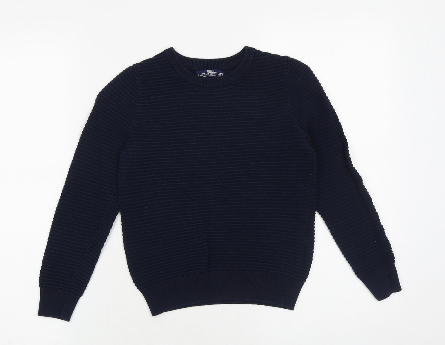 Matalan Boys Blue Cotton Pullover Sweatshirt Size 8 Years Pullover