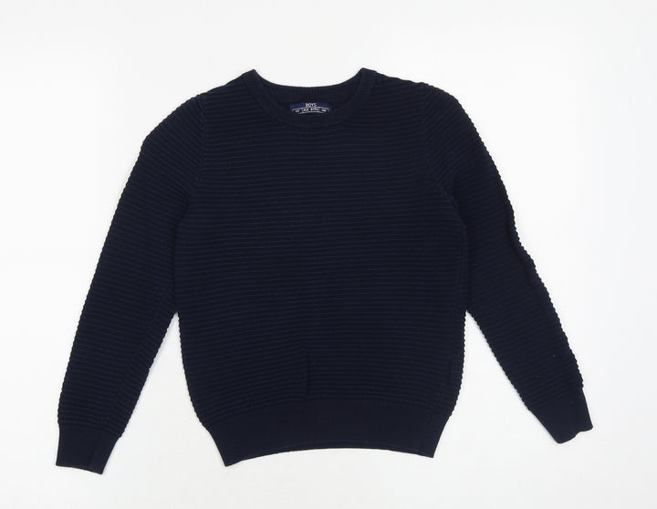 Matalan Boys Blue Cotton Pullover Sweatshirt Size 8 Years Pullover
