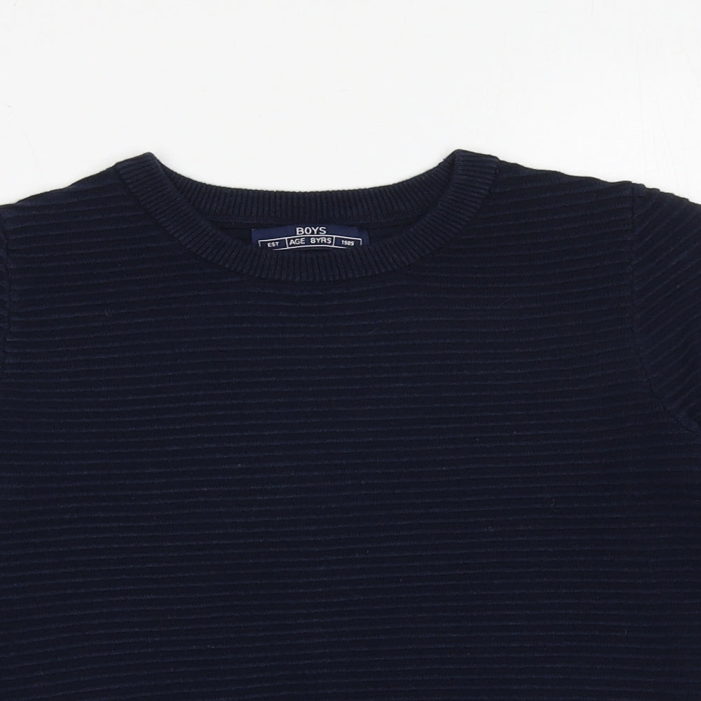 Matalan Boys Blue Cotton Pullover Sweatshirt Size 8 Years Pullover