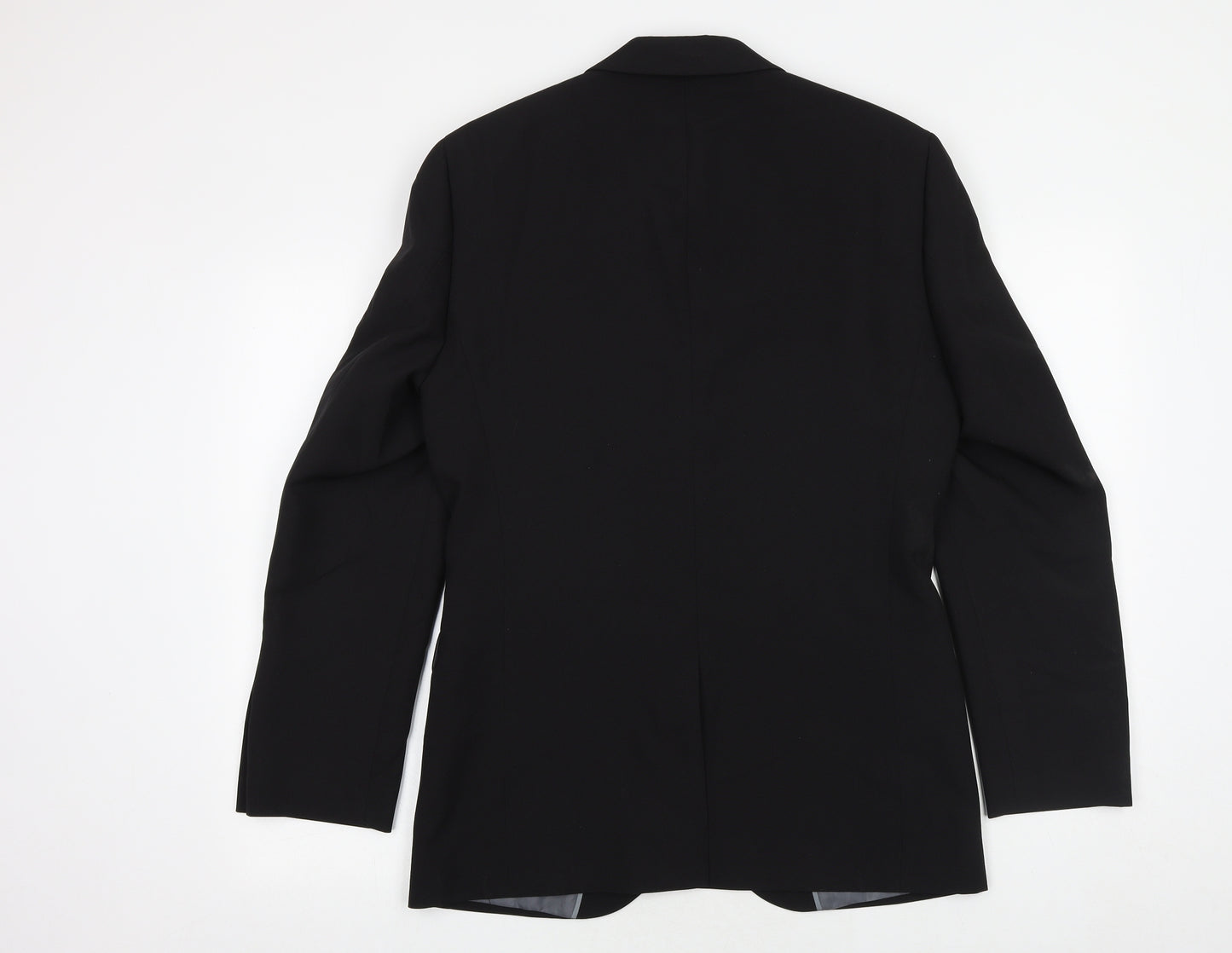 George Mens Black Polyester Jacket Suit Jacket Size 36 Regular