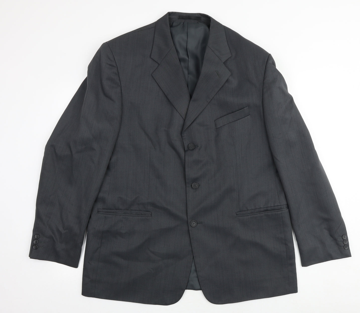 zantos Mens Grey Polyester Jacket Suit Jacket Size 44 Regular