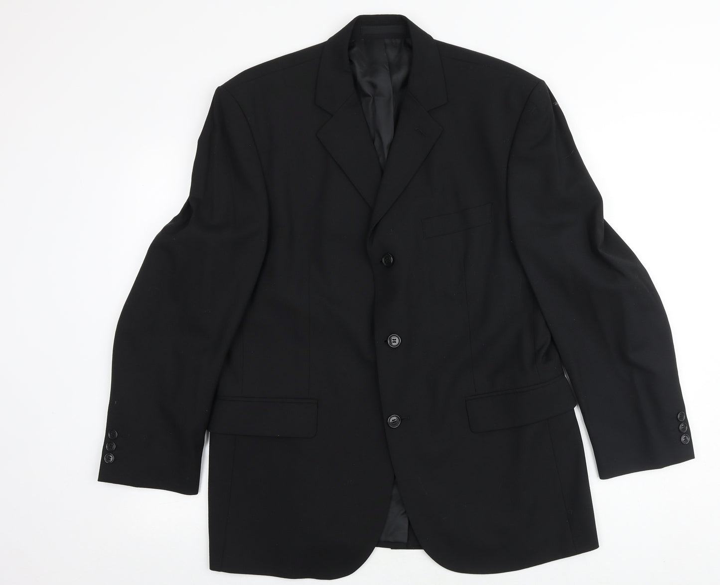 Burton Mens Black Wool Jacket Suit Jacket Size 40 Regular