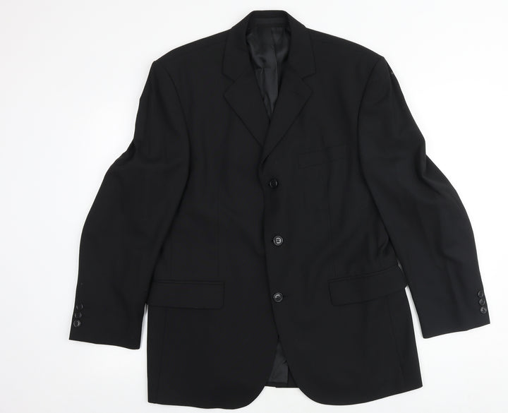 Burton Mens Black Wool Jacket Suit Jacket Size 40 Regular