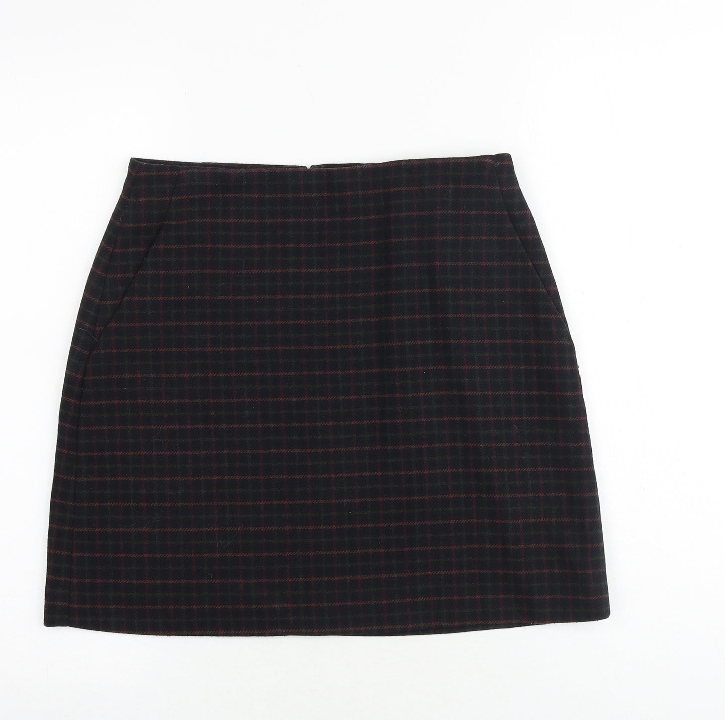 Preworn Womens Black Geometric Polyester Bandage Skirt Size 28 in Zip