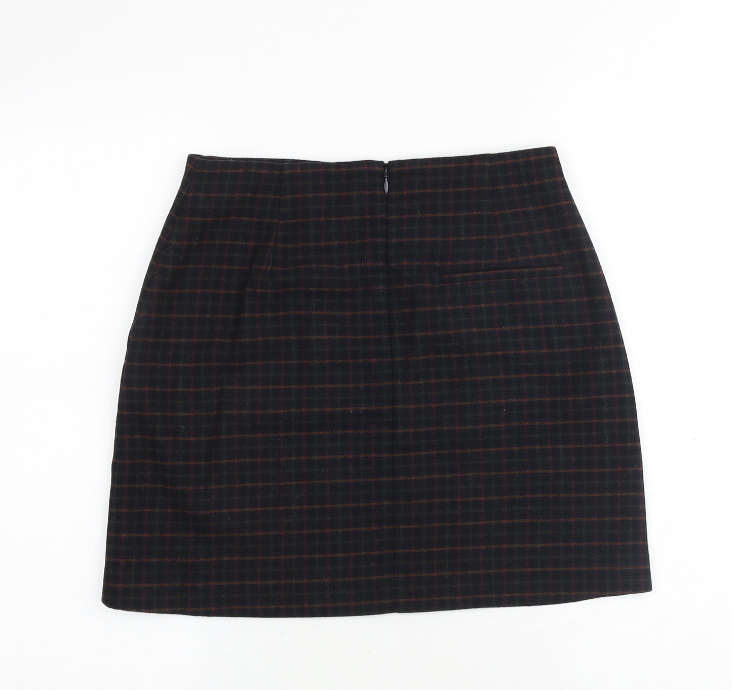 Preworn Womens Black Geometric Polyester Bandage Skirt Size 28 in Zip