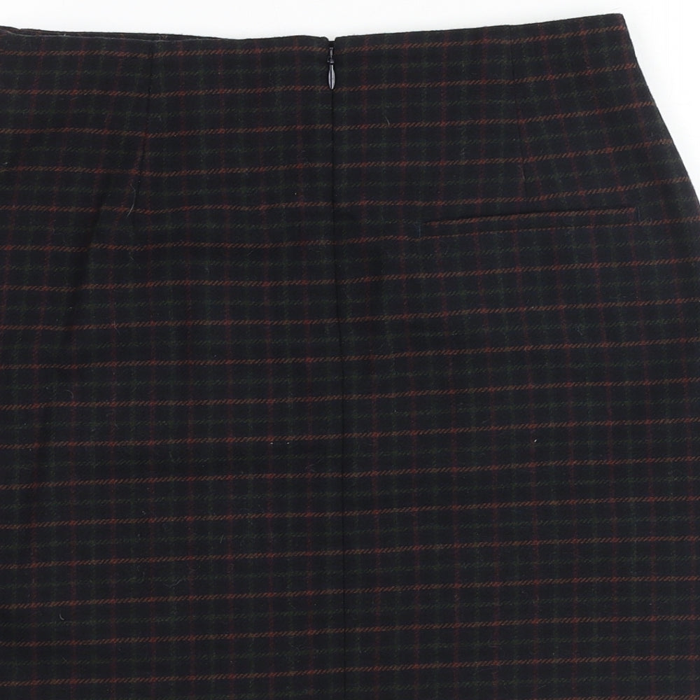 Preworn Womens Black Geometric Polyester Bandage Skirt Size 28 in Zip