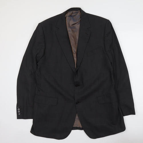 Marks and Spencer Mens Grey Wool Jacket Suit Jacket Size L Regular