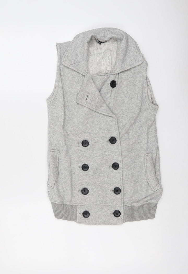 Gap Womens Grey Gilet Jacket Size XS Button