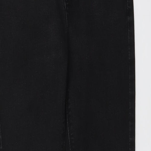Denim & Co. Womens Black Cotton Skinny Jeans Size 10 L28 in Regular Button