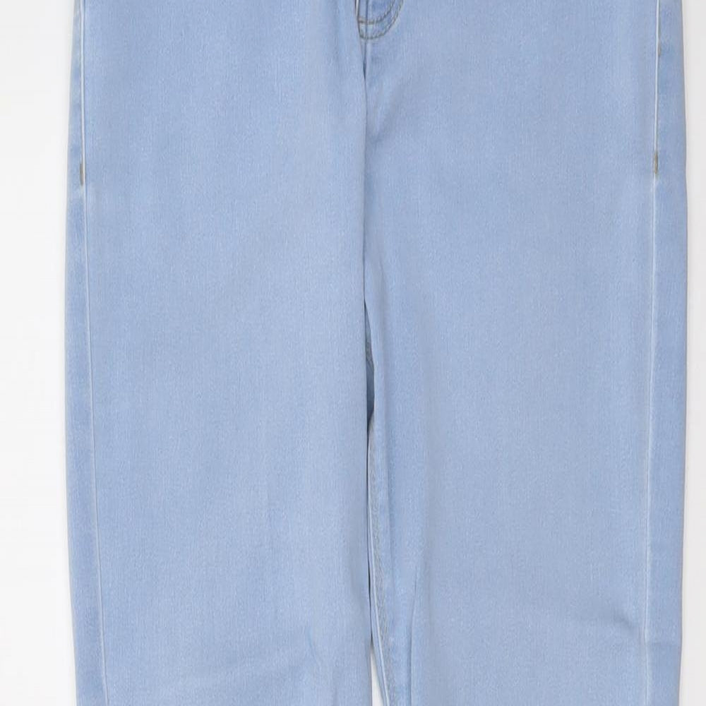 Denim & Co. Womens Blue Cotton Skinny Jeans Size 10 L28 in Regular Button