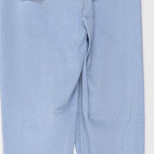 Denim & Co. Womens Blue Cotton Skinny Jeans Size 10 L28 in Regular Button