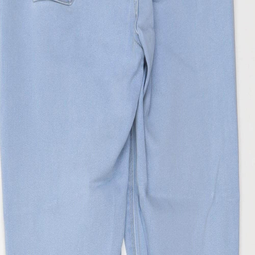 Denim & Co. Womens Blue Cotton Skinny Jeans Size 10 L28 in Regular Button