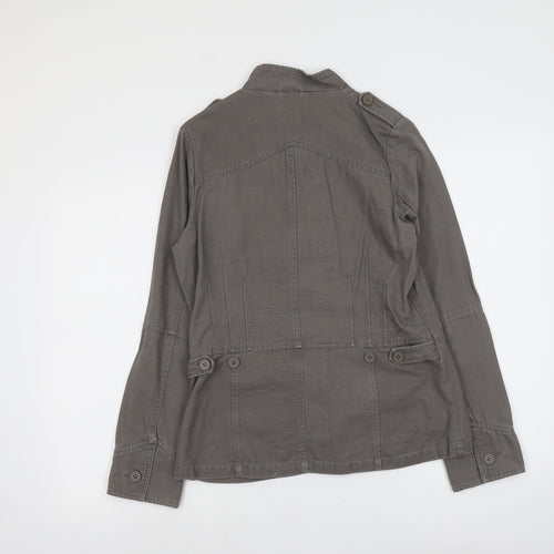 Quiz Womens Grey Jacket Size 10 Button