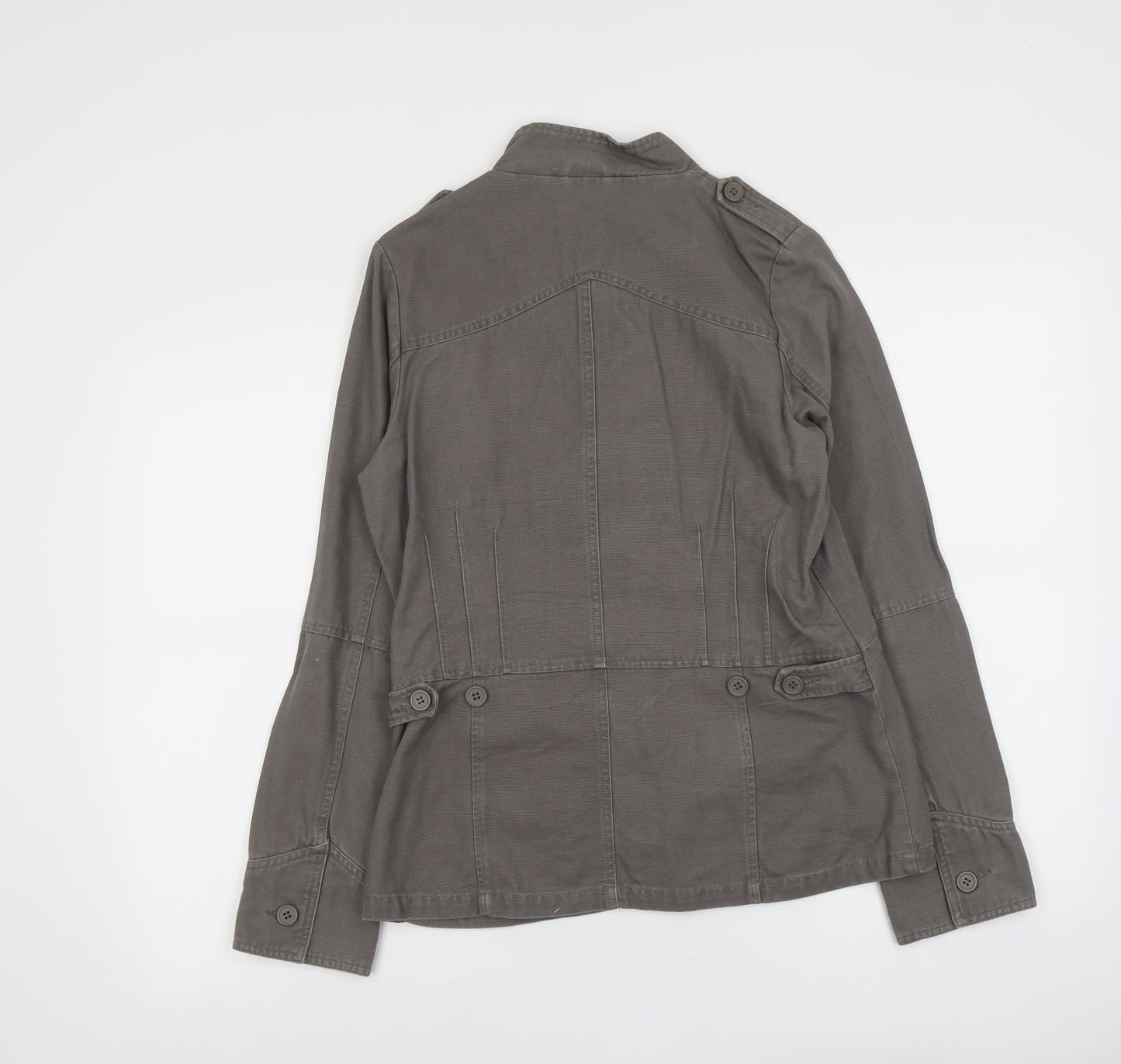 Quiz Womens Grey Jacket Size 10 Button