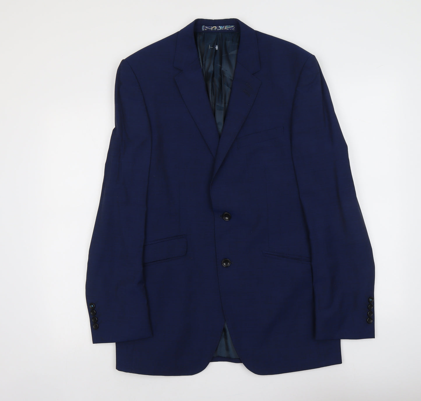 Autograph Mens Blue Wool Jacket Suit Jacket Size M Regular
