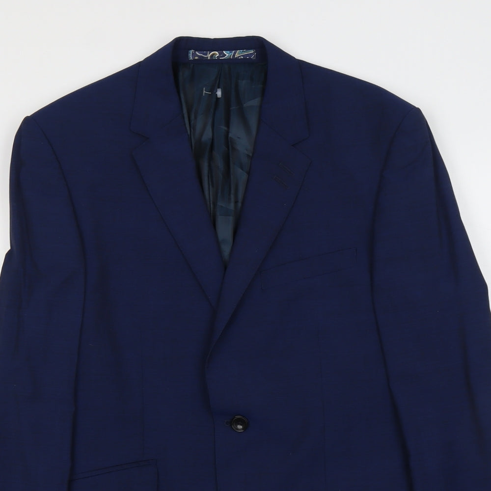 Autograph Mens Blue Wool Jacket Suit Jacket Size M Regular