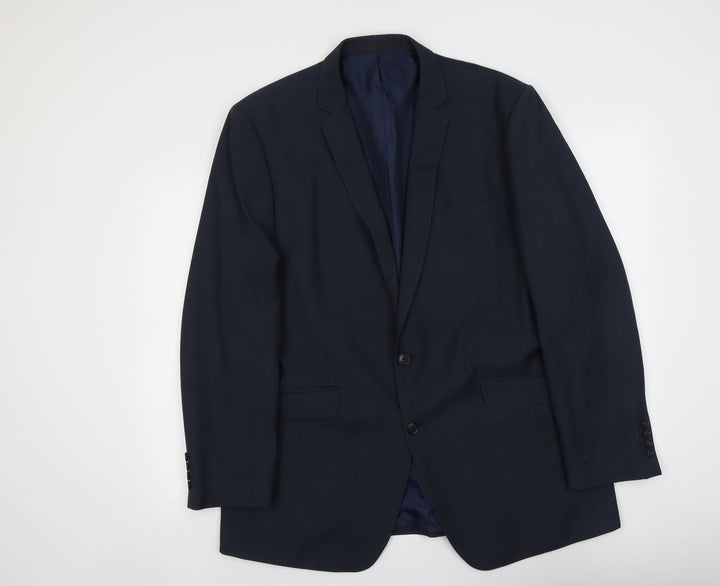 Burton Mens Blue Polyester Jacket Suit Jacket Size L Regular