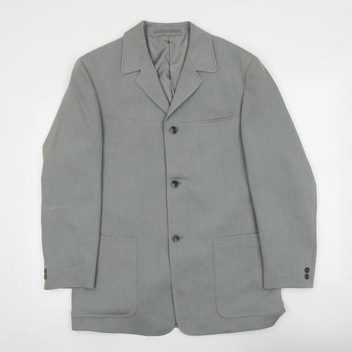 REMUS Mens Grey Polyester Jacket Suit Jacket Size M Regular