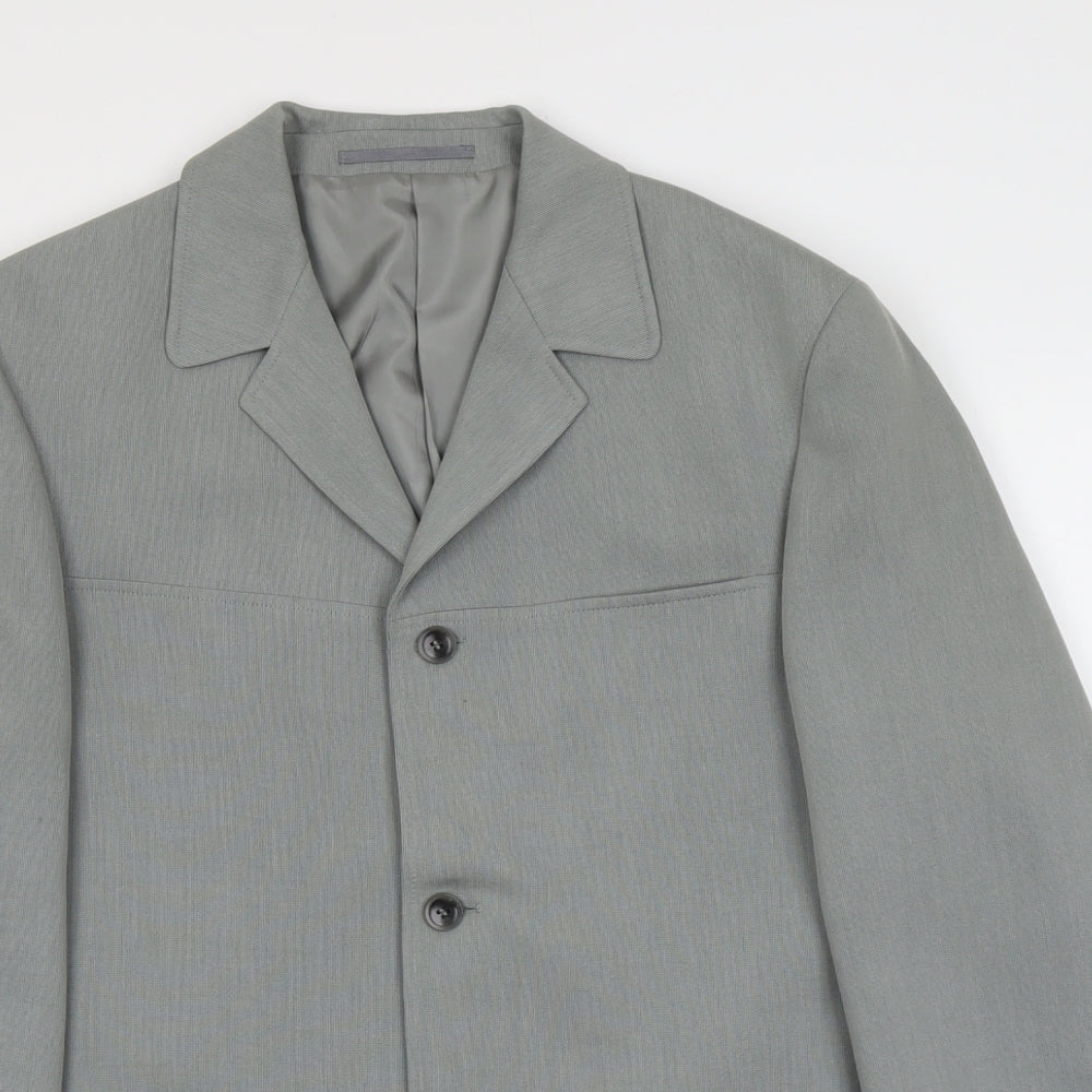 REMUS Mens Grey Polyester Jacket Suit Jacket Size M Regular