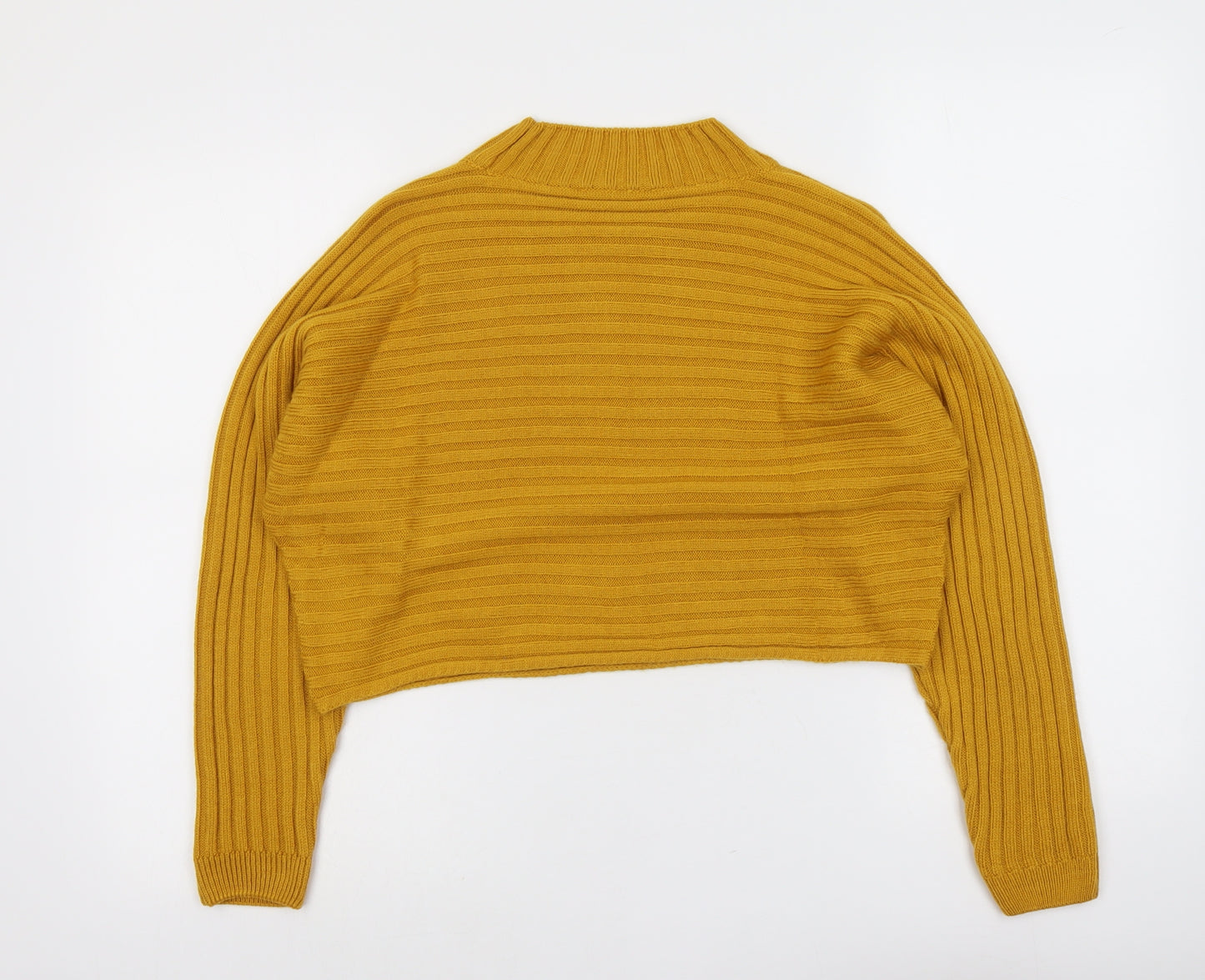 New Look Girls Yellow Round Neck Acrylic Pullover Jumper Size 12-13 Years Pullover