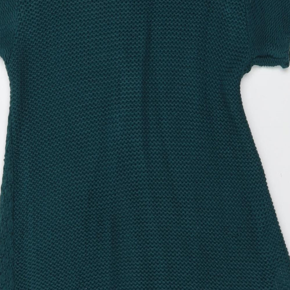 Atmosphere Womens Green Round Neck Acrylic Cardigan Jumper Size 8